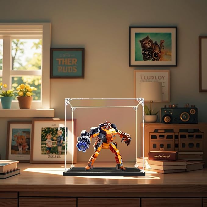 Clear Acrylic Display Case, Easy Assembly Showcase Boxes (15x11x12inch) | dofopo Dust Protection Case for Action Figures and Dolls, Alternative Glass Box for Collectibles Commemorative Gifts