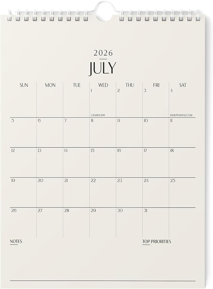Karto Wall Calendar 2026-2027 8.5x11 in - Beige 2.0