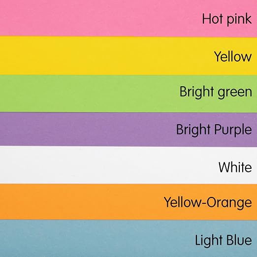 Colorations Construction Paper for Kids - 7 Bright Colors - 600 Bulk Sheets of 9"X12" - Assorted Pack of Heavy-Duty Craft Paper, Bulk School Supplies | 600 Sheets Bright Colored Paper, Bulk Arts & Crafts, School Supplies, Drawing, Coloring, 3D Art