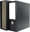 3-Ring Premium Binder & Slip Case - Black, by Bindertek | 4" Spine Width, 675 Sheet Capacity, 3" D-Rings, Linen-Textured Covers, Steel Reinforced Edges