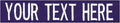 Custom Uniform Name Tapes Solid Colors. Purple Fabric, 4 Inch Sew on