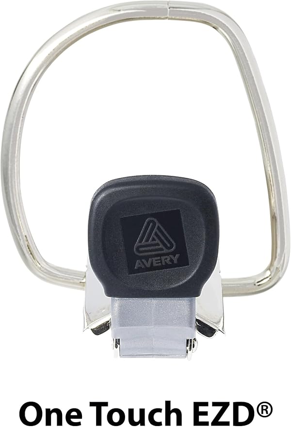 Avery Heavy-Duty 3 Ring Binder, 5" EZD Rings, 1 Blue Binder | For Heavy School, Home and Office Use, DuraHinge Tear-Resistant Spine, DuraEdge Split-Resistant Sides, 4 Interior Pockets