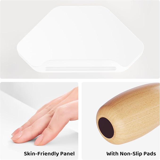 AFOOYO Monitor Stand Riser,2 Tier Corner Wood Sturdy 16.5In Computer Stand, Multi-Purpose Desktop Storage Stand for Laptop,PC,iMac,Printer,Computer,White