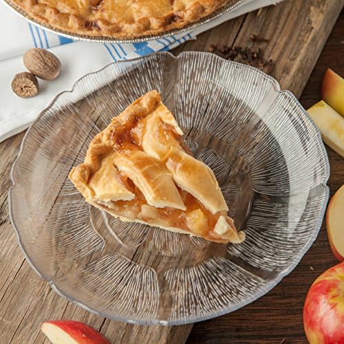 Carlisle FoodService Products Petal Mist Plate, Heavy Duty Polycarbonate Dish for Serving, 7.5", 36 Count, Clear