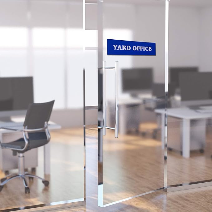 Personalized Office Name Plate 2"x10" Customize Wall Door Sign NamePlate Adhesive back