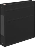 Carstens 1.5-Inch Heavy Duty 3-Ring Binder - Side Opening, Black, Durable Plastic, Precision No-Gap Rings, Waterproof Covers, No Pockets, Holds 250 Letter-Size Sheets, BPA-Free, Made in USA (2070-3R)