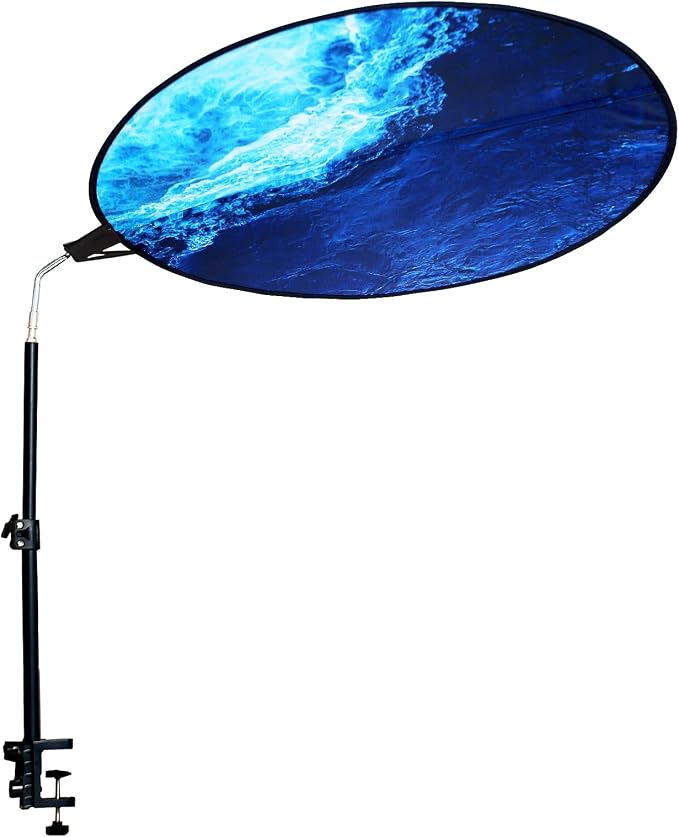 Office Cubicle Desk Shade Anti-Glare Cover Light Sensitive Professionals Cubicle Light Blocker for Workspaces Desk Canopy 36" Circular Shading Light Shade with Clamp