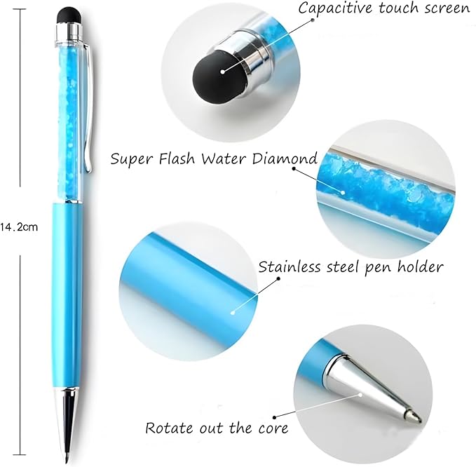 Yucold Customized Pens with Name/Logo - Touch Screen Stylus Ballpoint Pen, Perfect for Weddings, Business & Personalized Gifts (Orange,150)