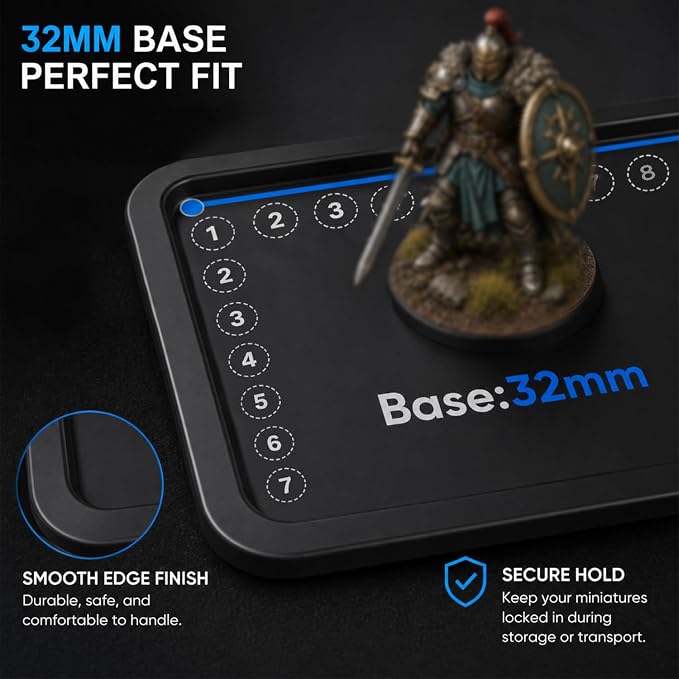 Miniature Carrying Case for Wargame Figures, Mini Display Case, X-Large | Aluminum Alloy, 6 Metal Trays, Combination Lock, Shoulder Strap, Storage Case for Collectibles, Tabletop Figure