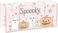 Halloween Cartoon Ghost Clear Acrylic Cutlery and Pen Organizer, Acrylic Plastic Pencil Holder Square 4 Compartments Large Capacity Acrylic Pencil Holder Desk Pencil Organizer