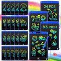 Zhehao 24 Pcs LCD Writing Tablet Kids Board, Blue, Round Style