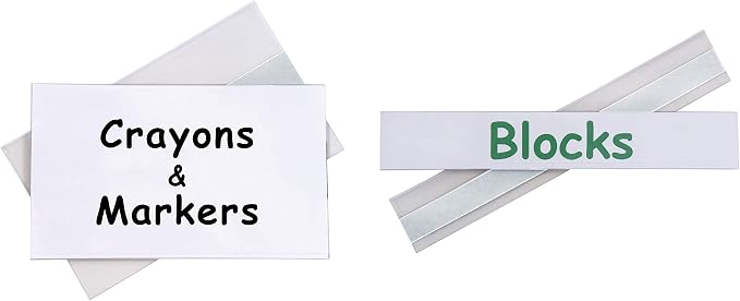 C-Line Self-Adhesive Label Holders, Top Load, 1 X 6, Clear, 50/Pack (Pack of 6)