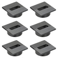 PATIKIL 2.8inch Desk Grommet, 6Pcs Cable Grommet Wire Management Cable Hole Cover Cord Organizer for Office Home Table Countertop, Black Grey