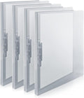 CRANBURY Punchless Clamp Binder, Ringless 8.5x11 Folder, Gray, 4-Pack | Holds 100 Letter-Size Pages, Strong Metal Clip, Transparent Acid-Free Poly, Ideal for Home, Office & School