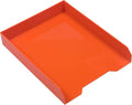 JAM PAPER Stackable Paper Trays - Orange - Desktop Document, Letter, & File Organizer Tray - Sold Individually