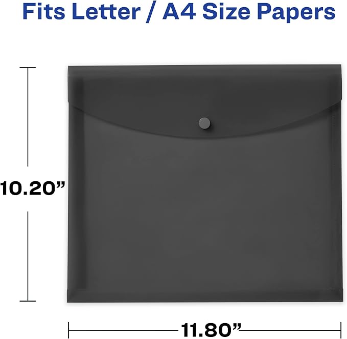 Avery Document Holder Envelope, Holds 450 Letter/A4-Size Sheets, 4-Color (73556) (Pack of 48)