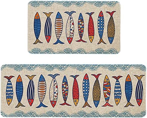 Kitchen Rugs and Mats Set of 2,Floor Mats for Home Kitchen Decor Mat