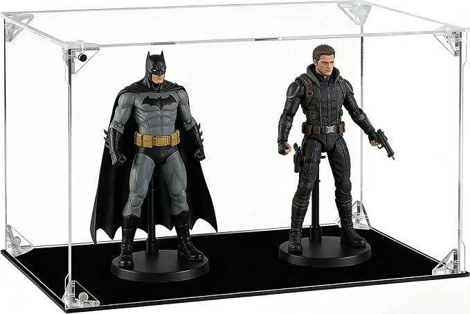 Display Case for Collectibles Assemble Clear Acrylic Box Alternative Glass Case for Display Action Figures Home Storage Organizing Toys (Internal dim 11.5X7.5X7 inch)