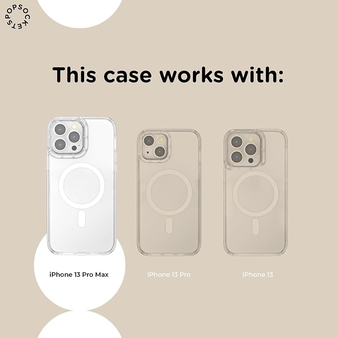PopSockets iPhone 13 Pro Max Phone Case w/MagSafe- Main Character | Magnetic, Wireless Charging, Camera & Drop Protection, Witchy, Halloween, Horror