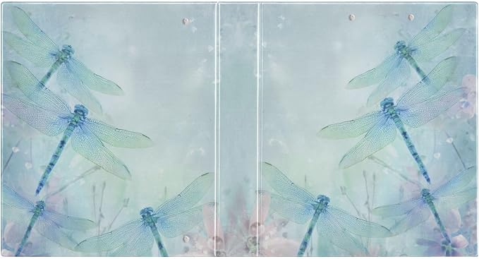 Blue and Teal Dragonfly Floral Binder 3 Ring 1.5 Inch Binder with Clipboard&Pockets, Hardcover Binders Heavy Duty Large File Folder for Office School Supplies - Holds 200 Sheets