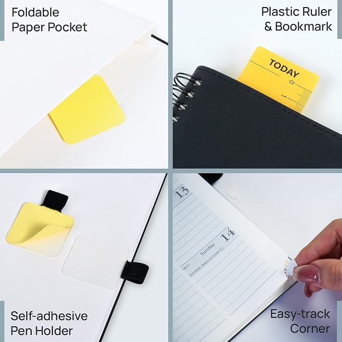 POPRUN 2027 Pocket Planner (Small-4'' x 6.25'') Weekly and Monthly Calendar