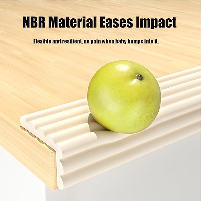Edge Protector for Baby, Corner Protector for Baby, Soft Foam Furniture Edge Bumper Guards, Desk Edge Cushion, Baby Proofing Edge Corner Protector for Table, Fireplace 6.5ft White