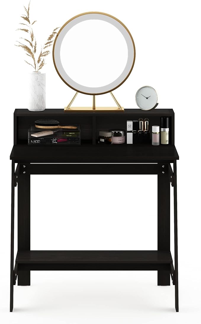 Furinno Simplistic 31-Inch Compact Computer Desk, Black Espresso | Small, Rectangular, Easy Assembly, Office Desk, Home Office Desk, Gaming Desk for Dorm, Bedroom, Study Room