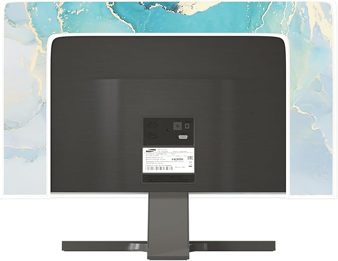 Baocicco Blue Green Marble TV Display Screen Cover 65 Inch Creative Anti-Static Dustproof Monitor Accessories Laptop LCD Cover Modern Screen Television Decoration for LED LCD OLED TVs