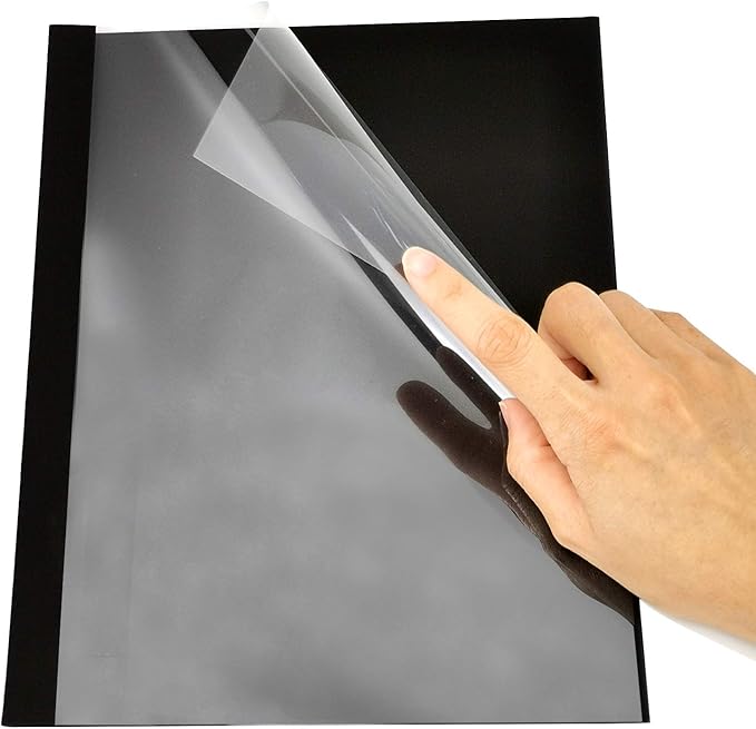 RAYSON TBC3-25-BK Thermal Binding Covers, 1/8 Inch, Black, Letter Size Holds 28 Sheets, 25 Pack
