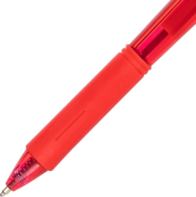 Pentel WOW! Ballpoint Pen, (1.0mm) Medium Line, Red Ink, Pack of 60, Canister (BK440PC60B)