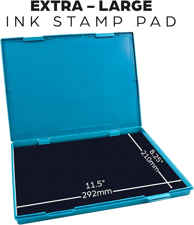 MaxMark Extra Large Pink Ink Stamp Pad - 8.25" x 11.5" - Industrial Felt Pad - Pink Color