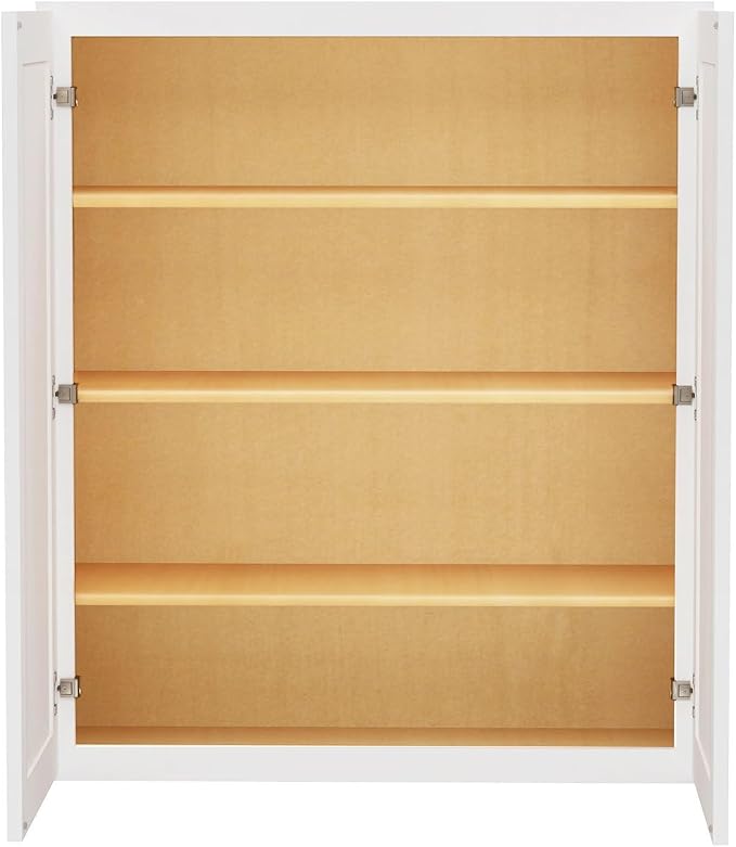 Furinno Shaker 2 Doors 3 Shelves Wall Kitchen Cabinet, Ready to Assemble, 12 D x 36 W x 42 H, White