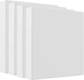 Staples 2" 3-Ring View Binder, White, 4/Pack