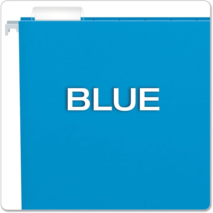Pendaflex Recycled Hanging Folders, Letter Size, Blue, 1/5 Cut, 25/BX (81603)