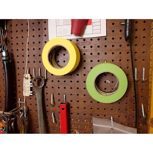 3M Performance Yellow Masking Tape 301+, 36 mm x 55 m, 6.3 mil | 24 Roll/Case, High Performance Holding and Masking Tape for Automotive, Specialty Vehicle and Industrial Markets