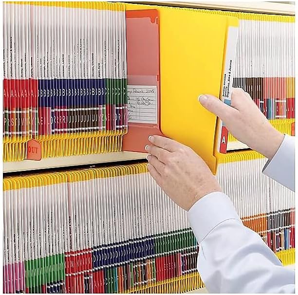 Smead End Tab File Folder, Shelf-Master Reinforced Straight-Cut Tab, Letter Size, Yellow, 100 per Box (25910)