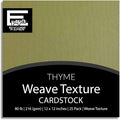 Thyme—12x12 Textured Cardstock | 80lb Textured Green Scrapbook Paper | Premium Cardstock for Cricut Cutting | 25 Sheets
