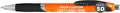 DISCOUNT PROMOS Ballpoint Pens With Rubber Grip - 50 pack - Customizable Text, Logo - Black Ink Ball Point Pen with Soft Touch Plastic - Orange