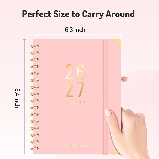 Jul 2026 - Dec 2027 Planner, Forvencer 18 Month Planner 2026-2027, 6" x 8"