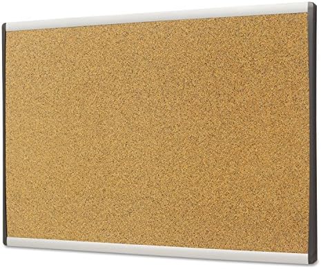 Quartet Bulletin Board, 24" x 14", Corkboard, Cubicle, Arc, Aluminum Frame (ARCB2414)