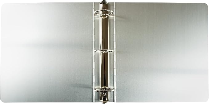 JAM PAPER Aluminium 2 inch Binders - Silver Aluminum 3 Ring Binder - Sold Individually