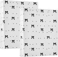 Black Bow Dot White 1.5 Inch Binders 3 Ring for Letter Size Holds 200 Sheets Notebook Binder with Clipboard for Women or Men 2 Pack