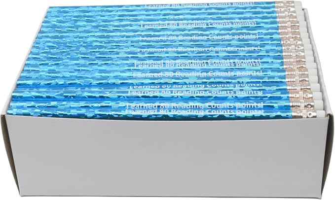 Pencil Guy Blank Glitz Round Pencils Blue