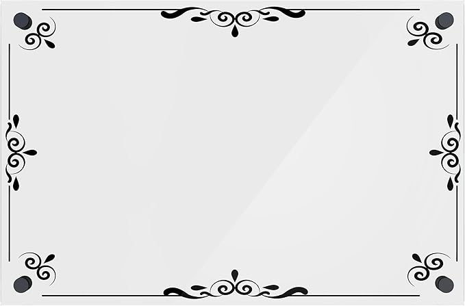 Acrylic Dry Erase Board for Wall with Stylish Border - Shipped Next Day, Made in USA, Non-Magnetic Whiteboard, Wall Mounted Board, Easy to Clean (White - 30x48)