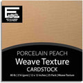 PORCELAIN PEACH—12x12 Textured Cardstock | 80lb Textured Orange Scrapbook Paper | Premium Cardstock for Cricut Cutting | 25 Sheets