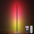 Smart RGBICW LED Corner Floor Lamp - 16 Million DIY Colors, 68+ Scenes, Music Sync, App & Remote Control, Color-Changing Ambient Lighting for Living Rooms, Bedrooms, and Gaming Rooms, Grey