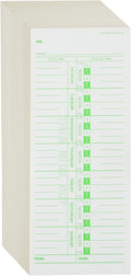 1000PCS Time Cards for Employees Weekly, 1 Sided Time Sheets, 3-1/2" x 9", Green