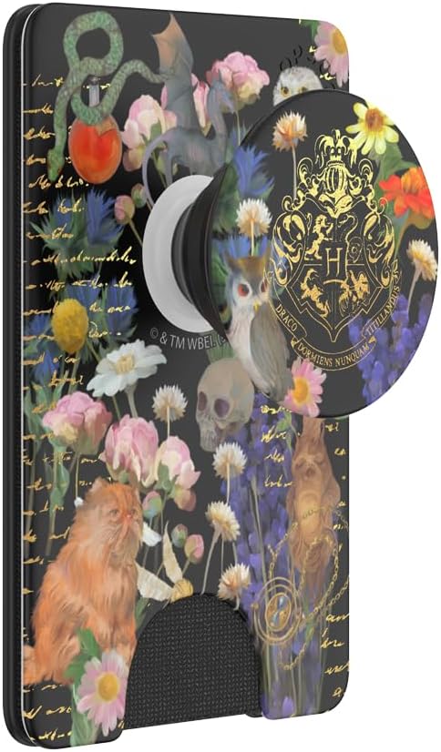 PopSockets Adhesive Phone Wallet with Grip- Hermione Notebook | PopWallet, Holds 3-5 Cards, Swappable Top, Kickstand, Harry Potter, Slytherin, Fun, Cool, Unique