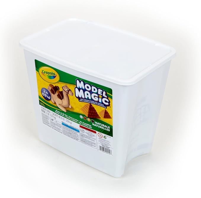 Crayola Model Magic Naturals, 4 Packs (8oz ea), Bulk Modeling Clay Alternative, Craft Supplies for Classrooms, 2 lb. Bucket