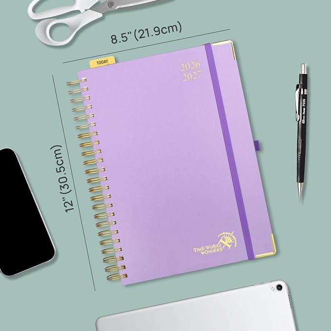 POPRUN 2026-2027 Daily Planner One Page Per Day, 8.5" x 12", Day Planner